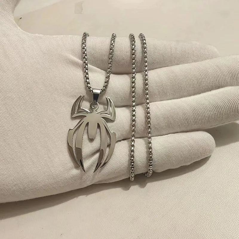 Collar Spiderman acero inoxidable