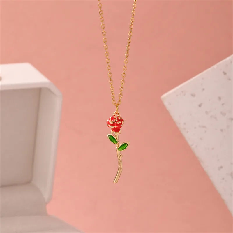 Collar rosa acero inoxidable