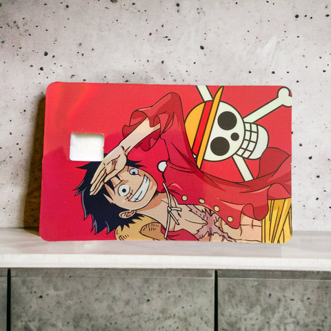 Sticker adhesivo de One Piece para tarjeta de crédito/débito