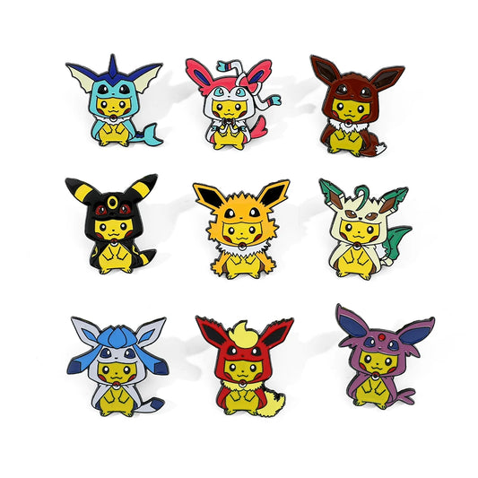 Set de 9 pines eevoluciones