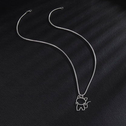 Collar gatito acero inoxidable