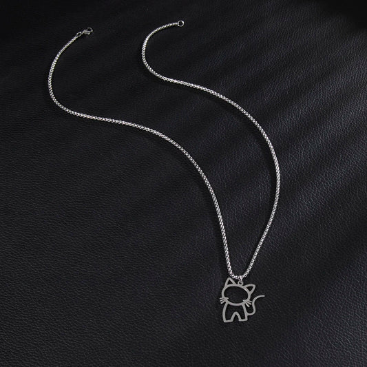 Collar gatito acero inoxidable