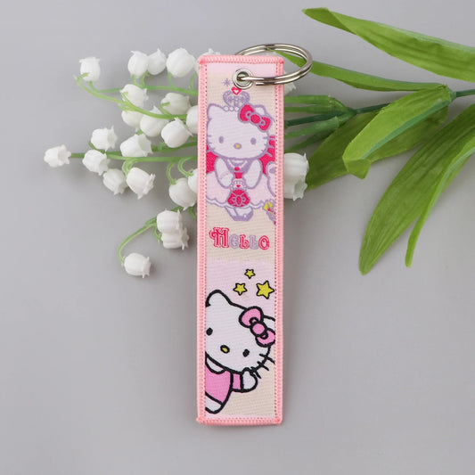 Llavero tejido de Hello Kitty