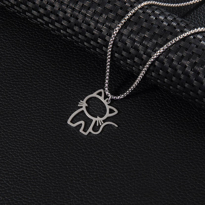 Collar gatito acero inoxidable
