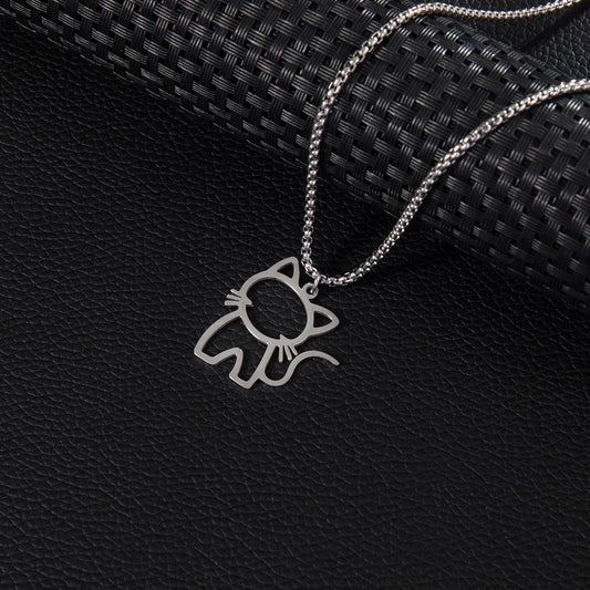 Collar gatito acero inoxidable
