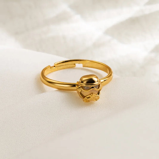 Anillo ajustable Stormtrooper baño oro 14k