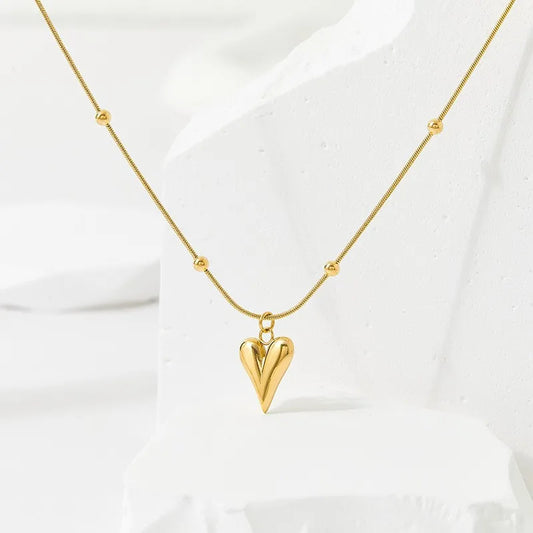 Collar corazón acero inoxidable