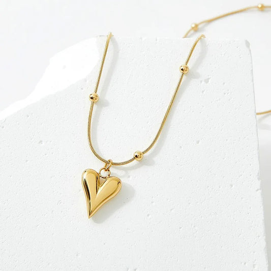 Collar corazón acero inoxidable