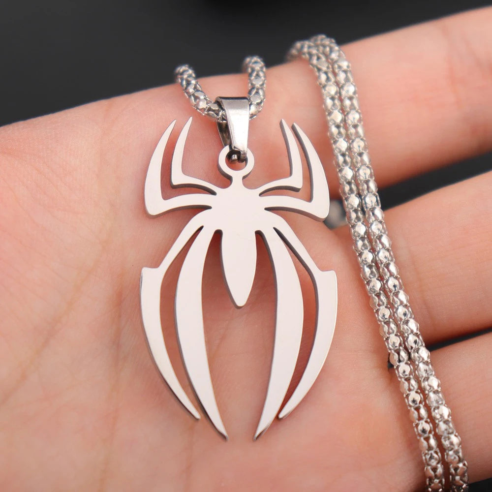 Collar Spiderman acero inoxidable