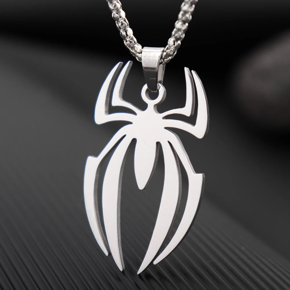 Collar Spiderman acero inoxidable