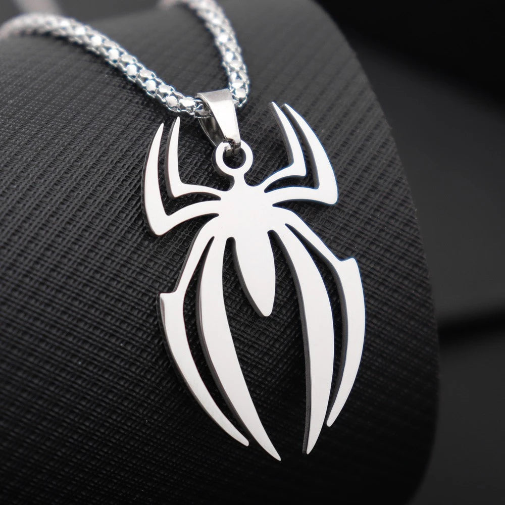 Collar Spiderman acero inoxidable