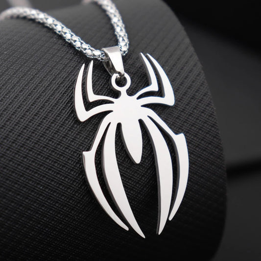 Collar Spiderman acero inoxidable
