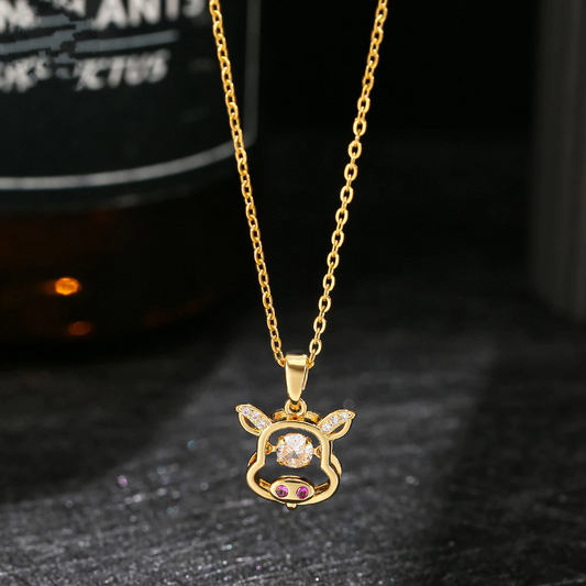 Collar cerdito acero inoxidable