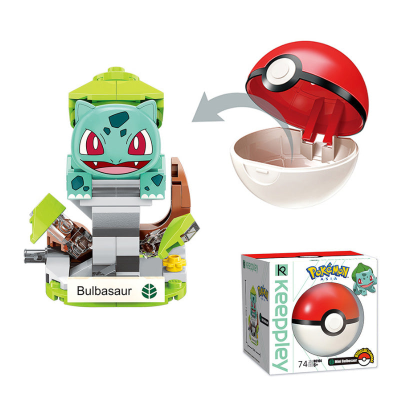 Set original Keeppley de bloques para armar de Bulbasaur + Pokeball