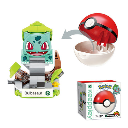 Set original Keeppley de bloques para armar de Bulbasaur + Pokeball