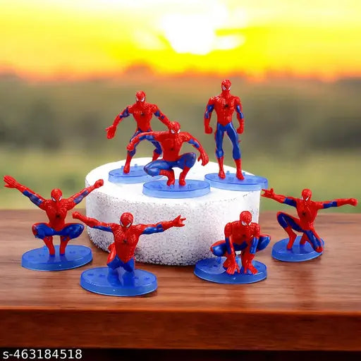 Set de 7 figuras Spiderman cake topper