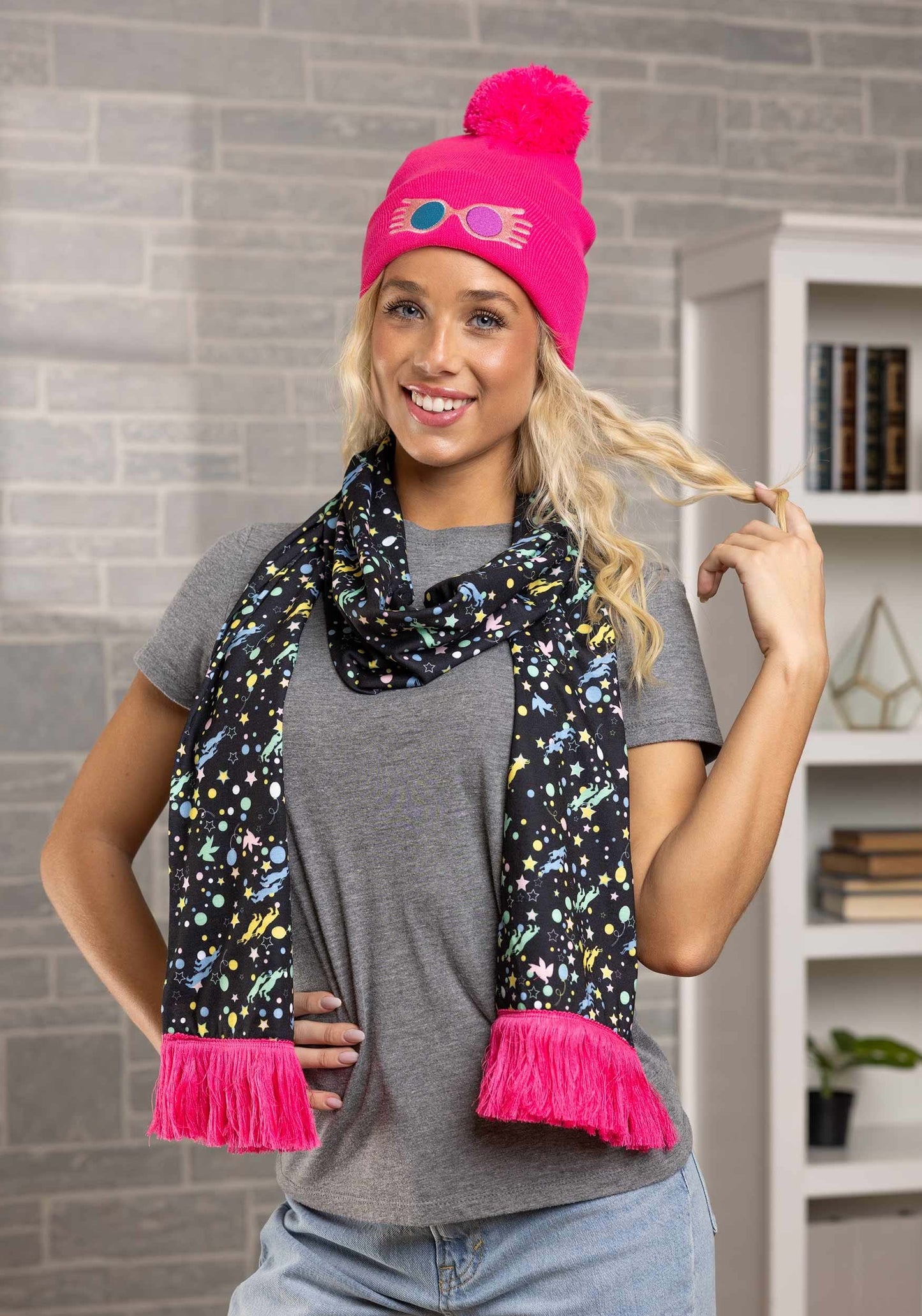 Set original de gorro y bufanda Luna Lovegood