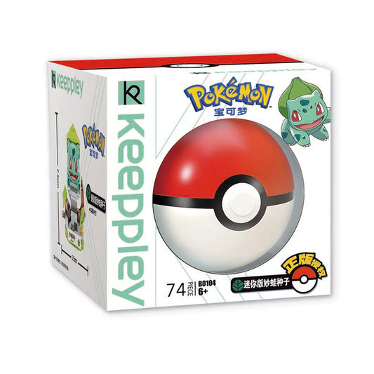 Set original Keeppley de bloques para armar de Bulbasaur + Pokeball