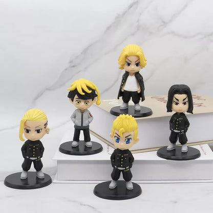 Set de 5 figuras Tokyo Revengers 7 cm