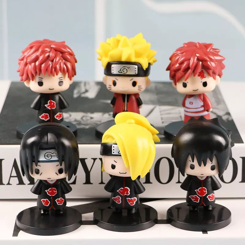 Set de 6 figuras Naruto 7 cm