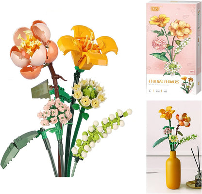 Ramo de flores de bloques para armar (456 pcs)