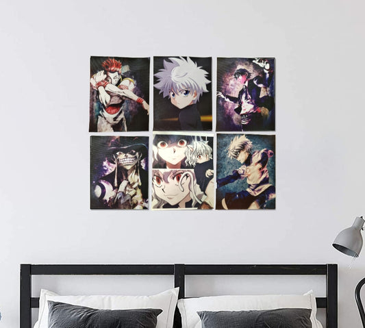 Set de 6 póster Hunter x Hunter en lienzo 20 x 25 cm (sin enmarcar)