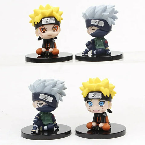 Set de 4 figuras Naruto y Kakashi 6 cm