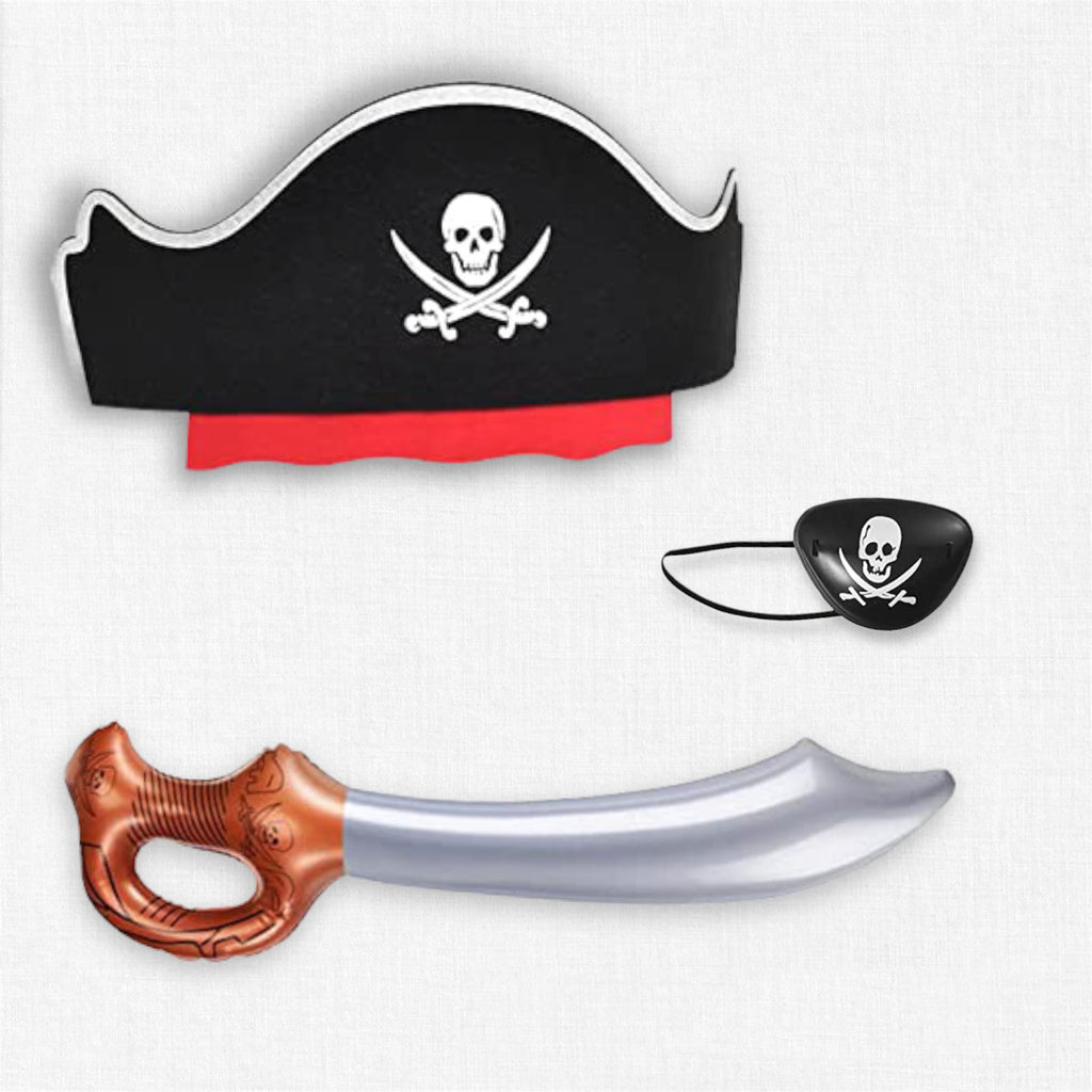 Kit De Pirata- Disfraz-set Con Accesorios