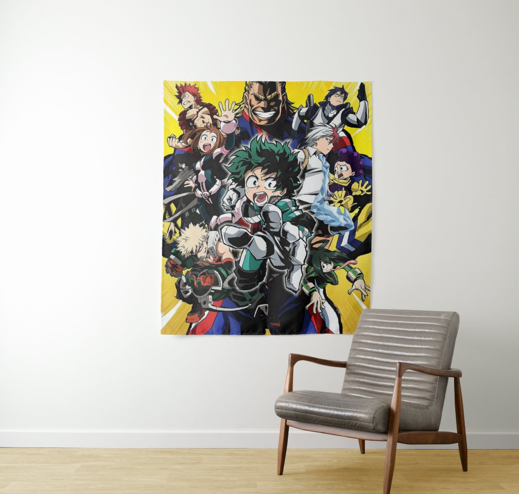 Tapiz de tela My Hero Academia 140 cm x 40 cm