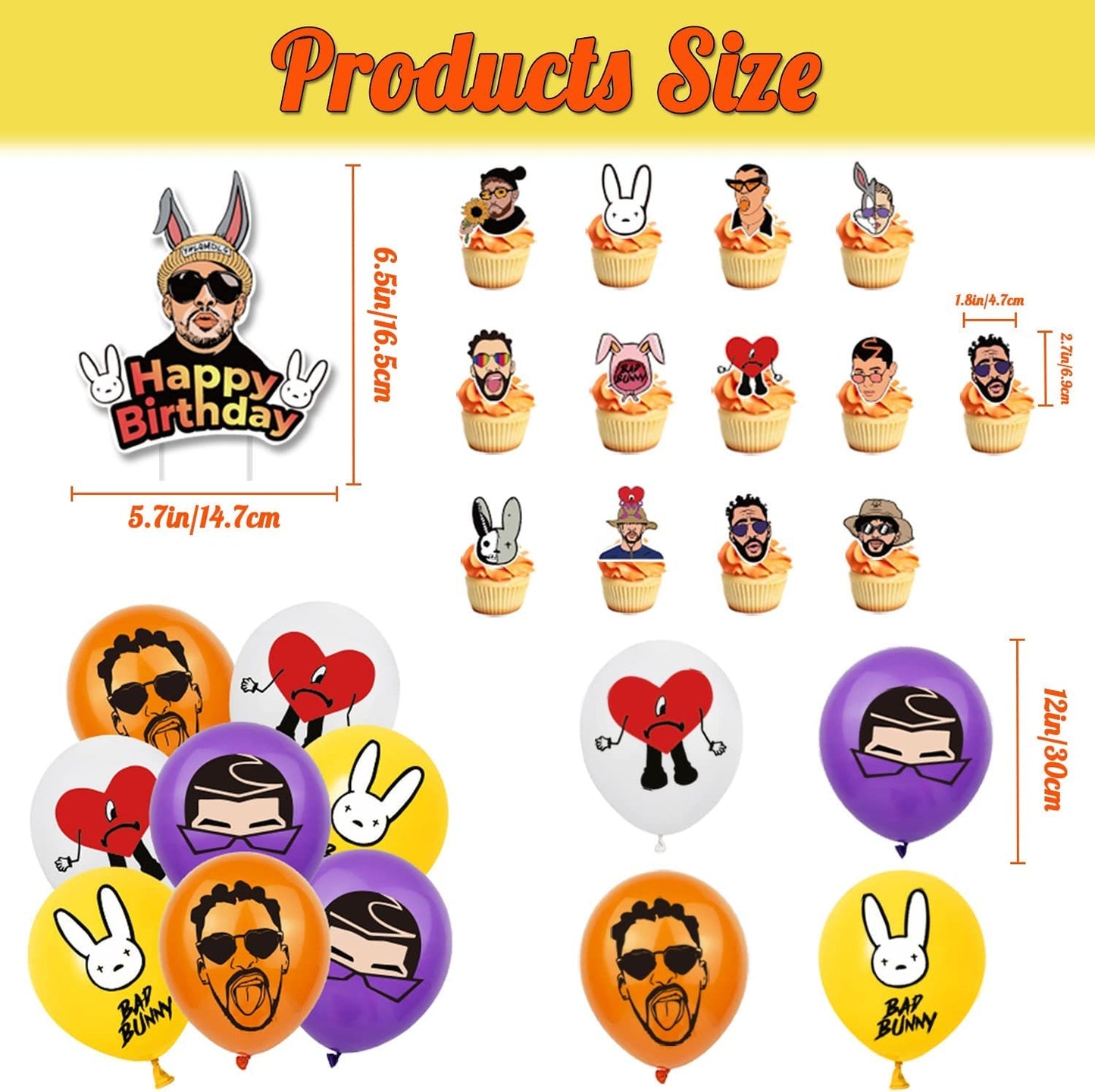 Set de decoración Bad Bunny 42 piezas
